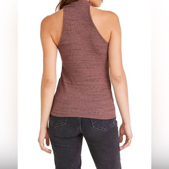 Project Social T Marling Mock Neck Fitted Tank - Picture 2 of 6